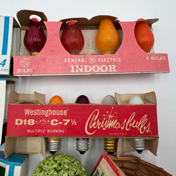 Vintage Christmas Light Bulb Lot GE Westinghouse Cool Bright C7 C7½ D30 Ice - Picture 5 of 7